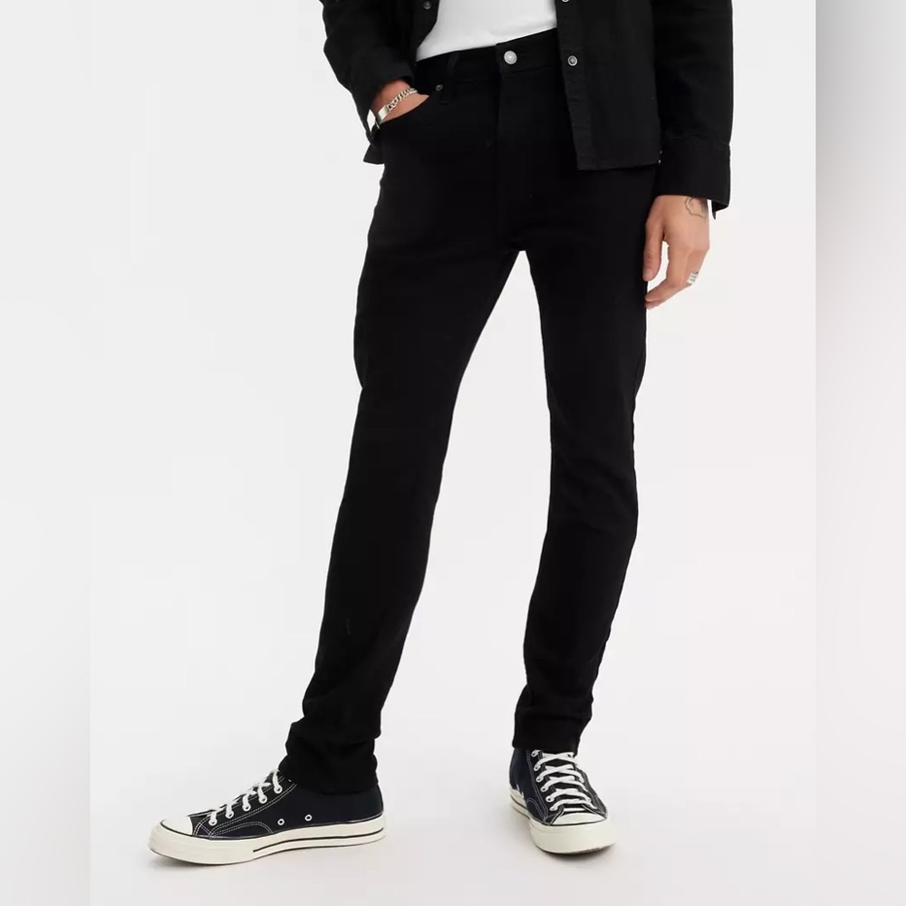 Levi's 510 Skinny Fit Men's Black Jeans Slim Stretch Denim W28 L32 Pants